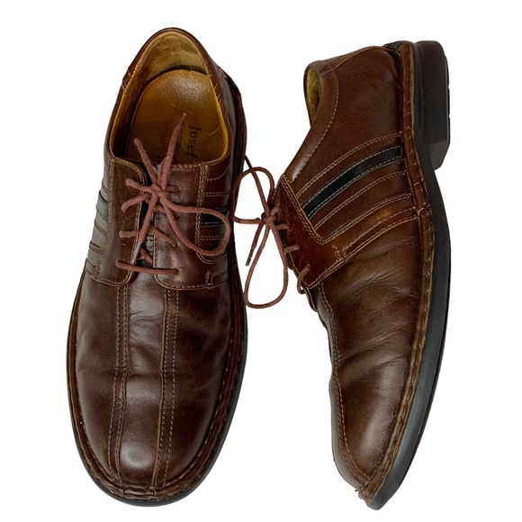 JOSEF SEIBEL Brown & Black Leather Oxfords - Picture 7 of 14